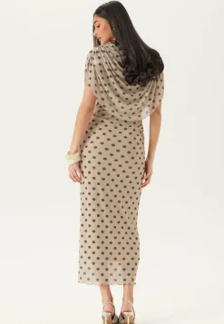 Cape Mesh Ankle Dress