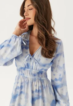CC V-neck Viscose Strap L/S Dress