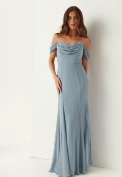 Chiffon Off Shoulder Maxi Dress