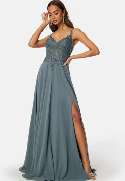 Chiffon Rhinestone Evening Dress