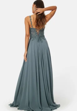 Chiffon Rhinestone Evening Dress