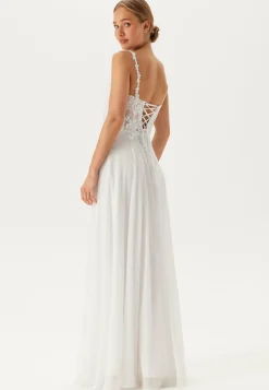 Chiffon Rhinestone Wedding Dress