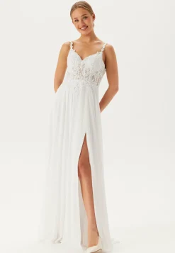 Chiffon Rhinestone Wedding Dress