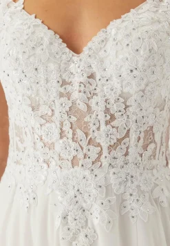 Chiffon Rhinestone Wedding Dress