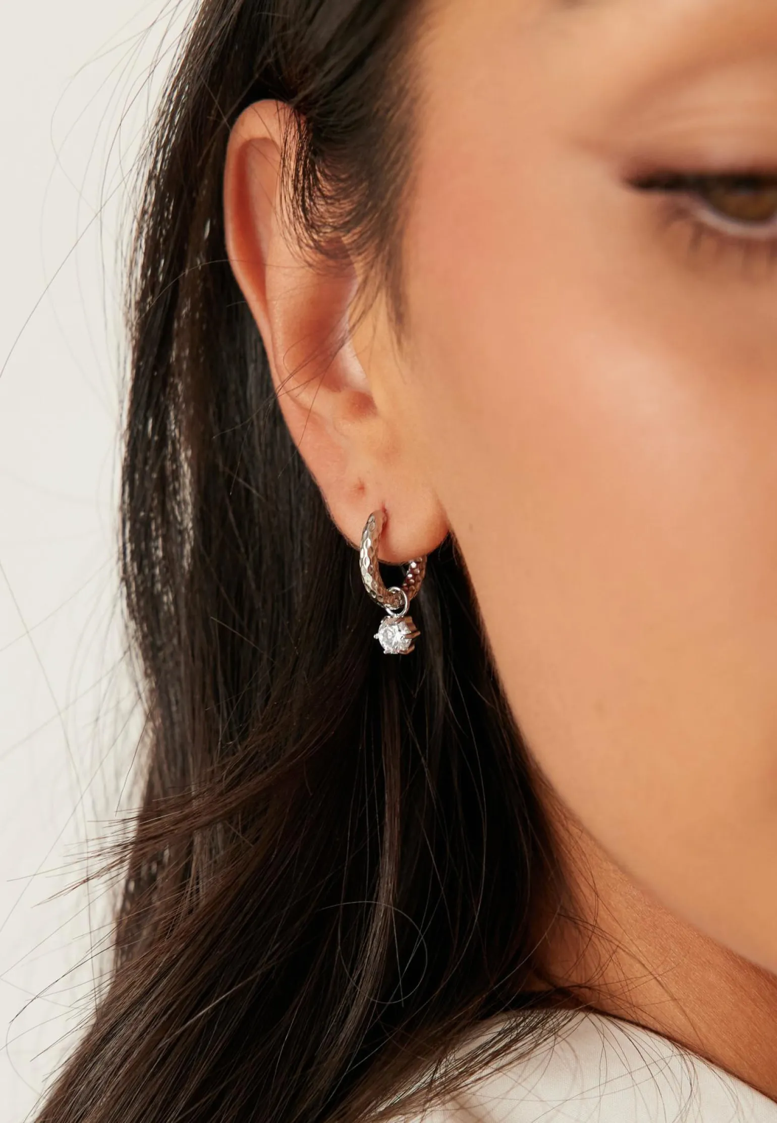 Como Hoop Earring Crystal