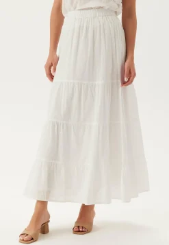 Cotton Dobby Dot Maxi Skirt