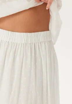 Cotton Dobby Dot Maxi Skirt