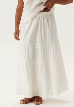 Cotton Dobby Dot Maxi Skirt