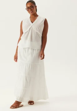 Cotton Dobby Dot Maxi Skirt