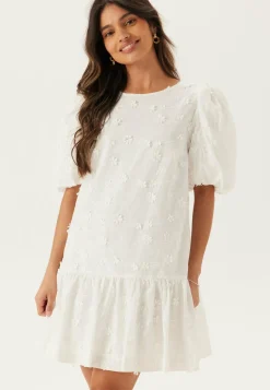 3D Embroidered Puff Sleeve dress