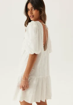 3D Embroidered Puff Sleeve dress