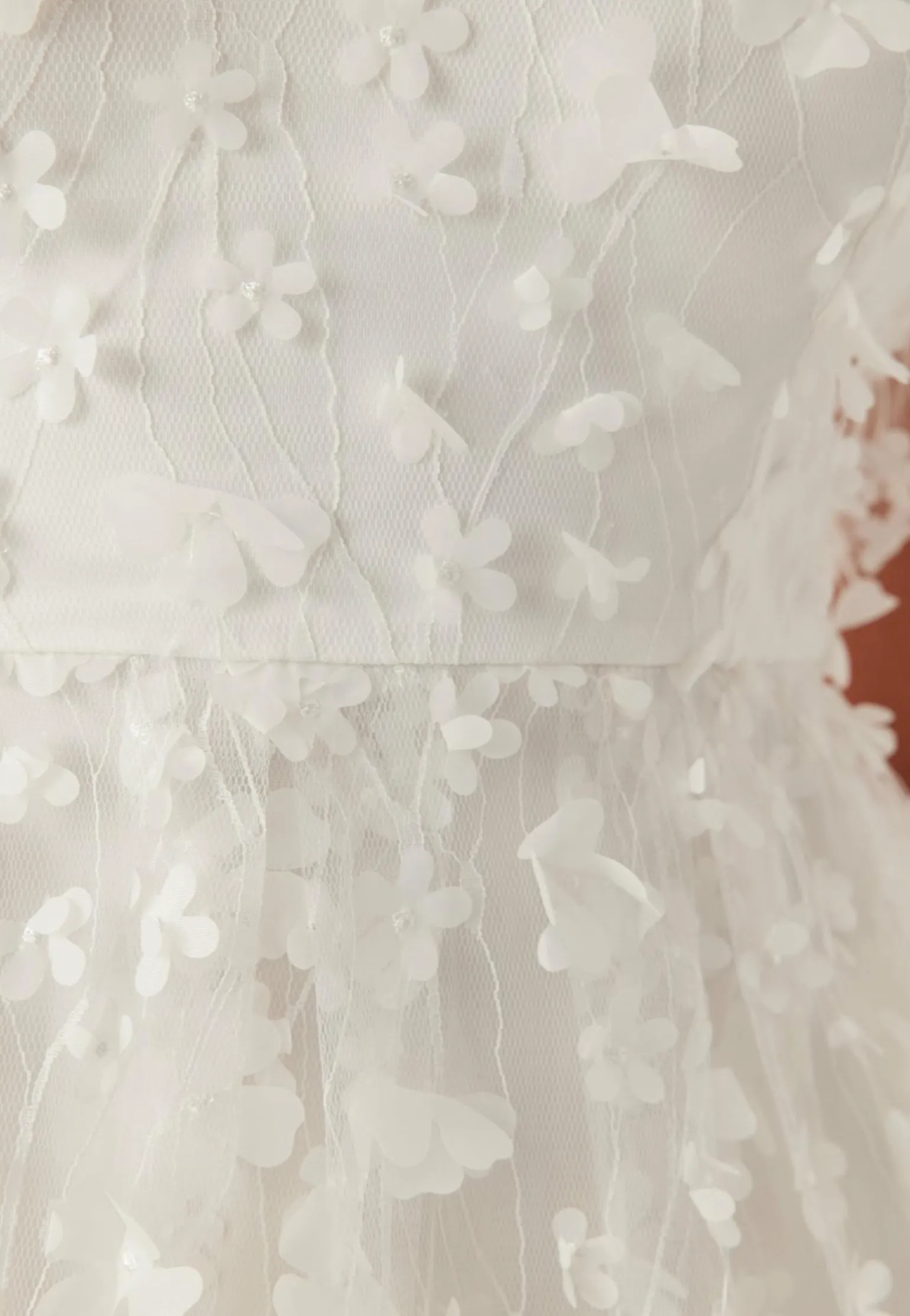 3D Floral V-neck Dress