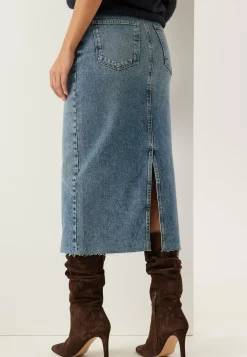 Denim Midi Skirt