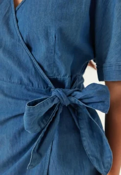 Denim Wrap Dress