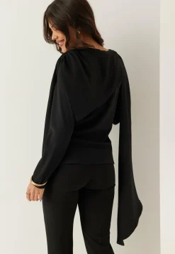 Draped Cape Blouse