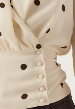 Drapy Button Blouse