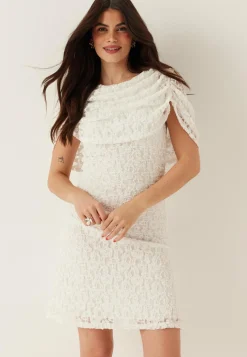 Drapy Cape Lace Dress