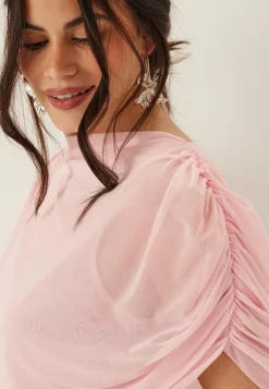 Drapy Mesh Cape Top