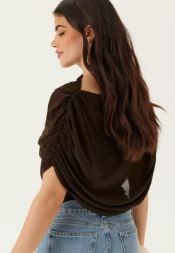Drapy Mesh Cape Top