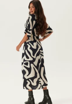 Drawstring Viscose Shirt Dress