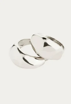 Dune Rings, 2-in-1 Set, Silver