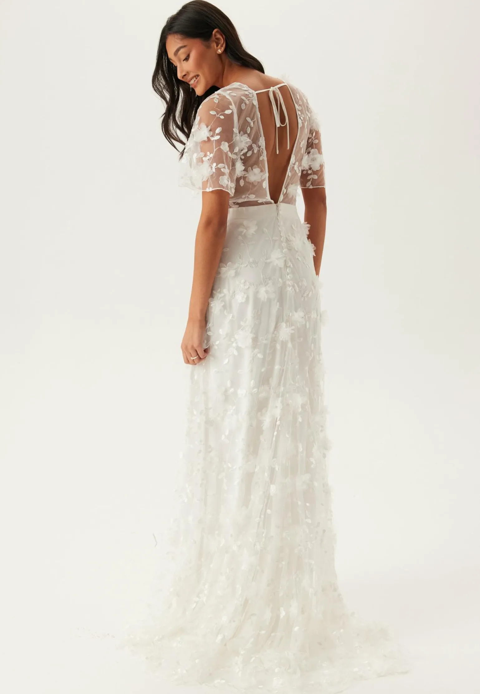 Embroidered Floral Wedding Gown