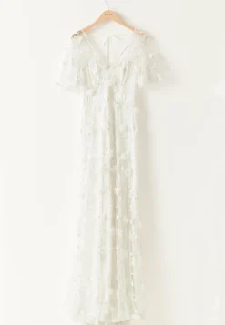 Embroidered Floral Wedding Gown
