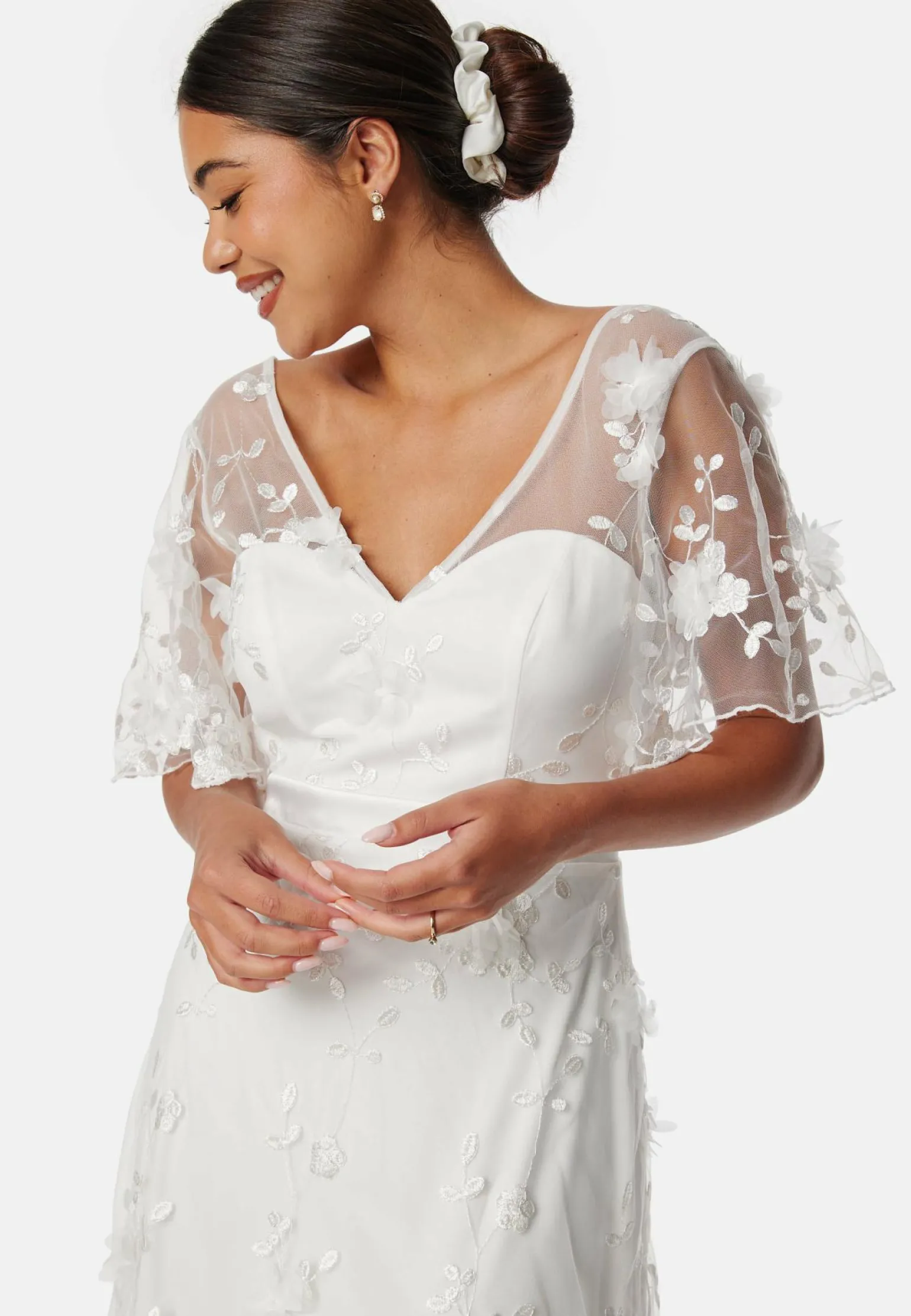 Embroidered Floral Wedding Gown