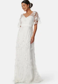 Embroidered Floral Wedding Gown