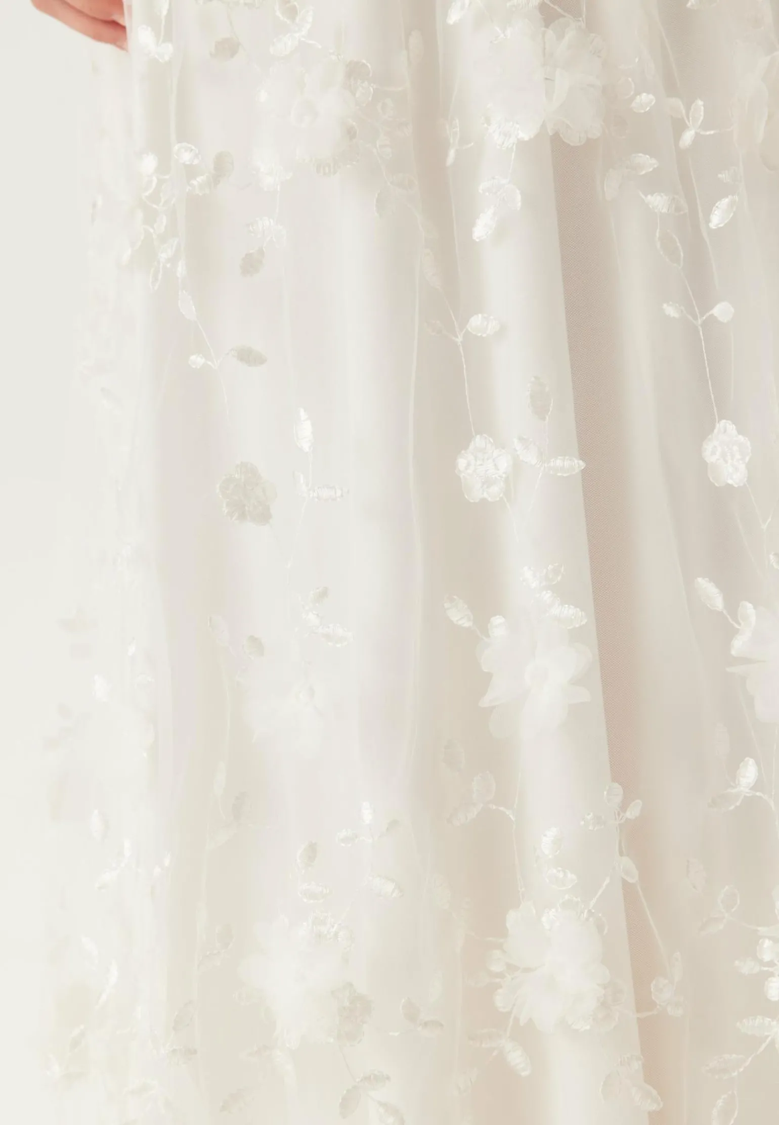 Embroidered Floral Wedding Gown