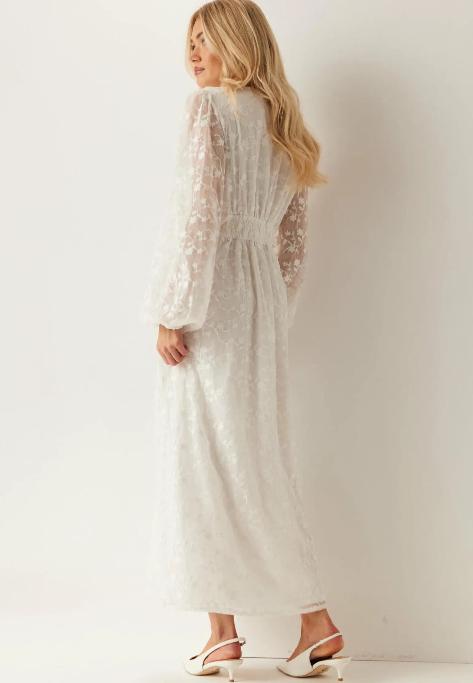 Embroidered Midi Dress