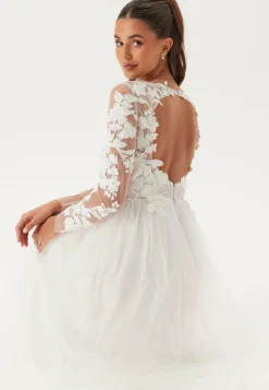 Floral Embroidered Tulle Wedding Gown