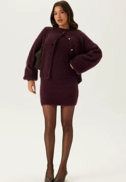 Fluffy Knitted Pearl Cardigan