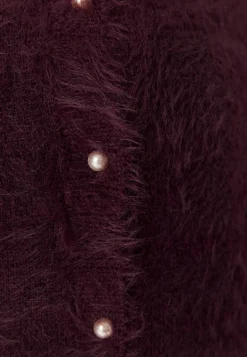 Fluffy Knitted Pearl Cardigan
