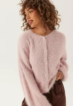 Fluffy Knitted Pearl Cardigan