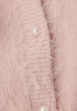 Fluffy Knitted Pearl Cardigan