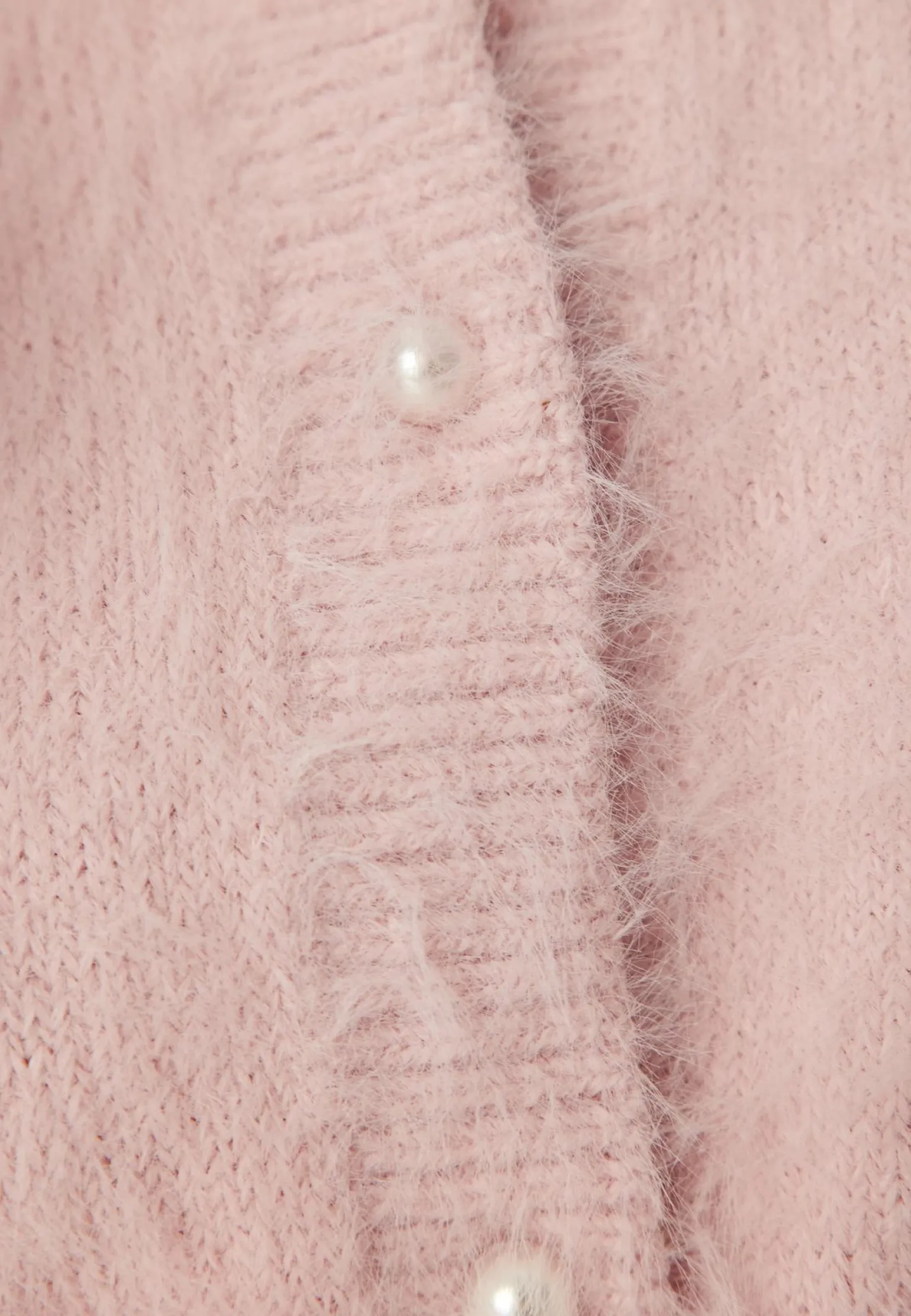 Fluffy Knitted Pearl Cardigan