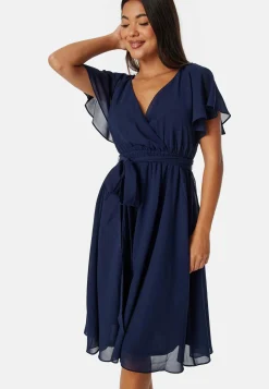 Flutter Chiffon Midi Dress