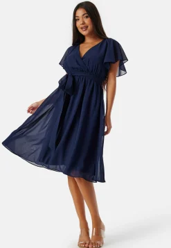 Flutter Chiffon Midi Dress