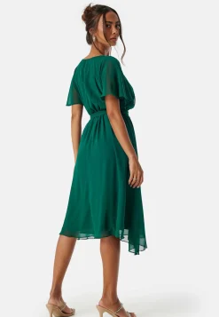 Flutter Chiffon Midi Dress