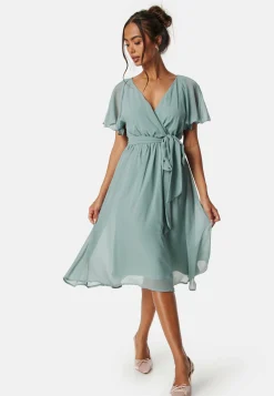 Flutter Chiffon Midi Dress