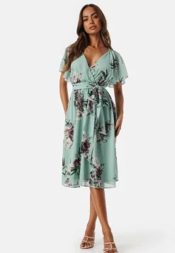 Flutter Floral Midi Dress