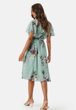 Flutter Floral Midi Dress