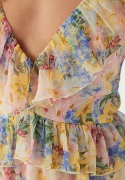 Frill Tie Back Maxi Dress