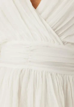 Frilled Balloon Sleeve Short Flounce Dress