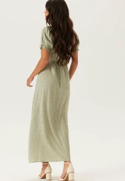 Front Tie Long Viscose Dress
