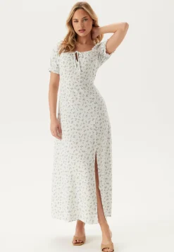 Front Tie Long Viscose Dress