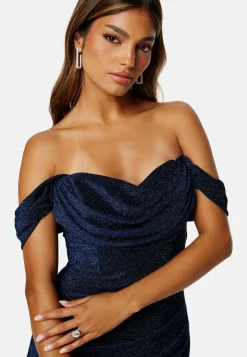 Glitter Off Shoulder Maxi Dress