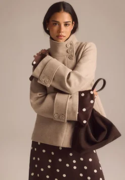 High Neck Short Coat