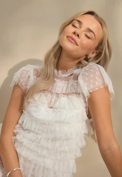 High Neck Tulle Frill Dress